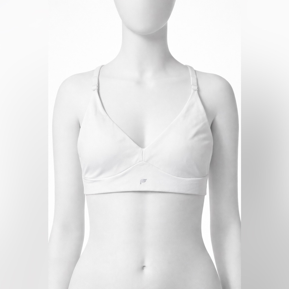 Fabletics Cream Wireless V-Neck Bralette - Picture 4 of 5